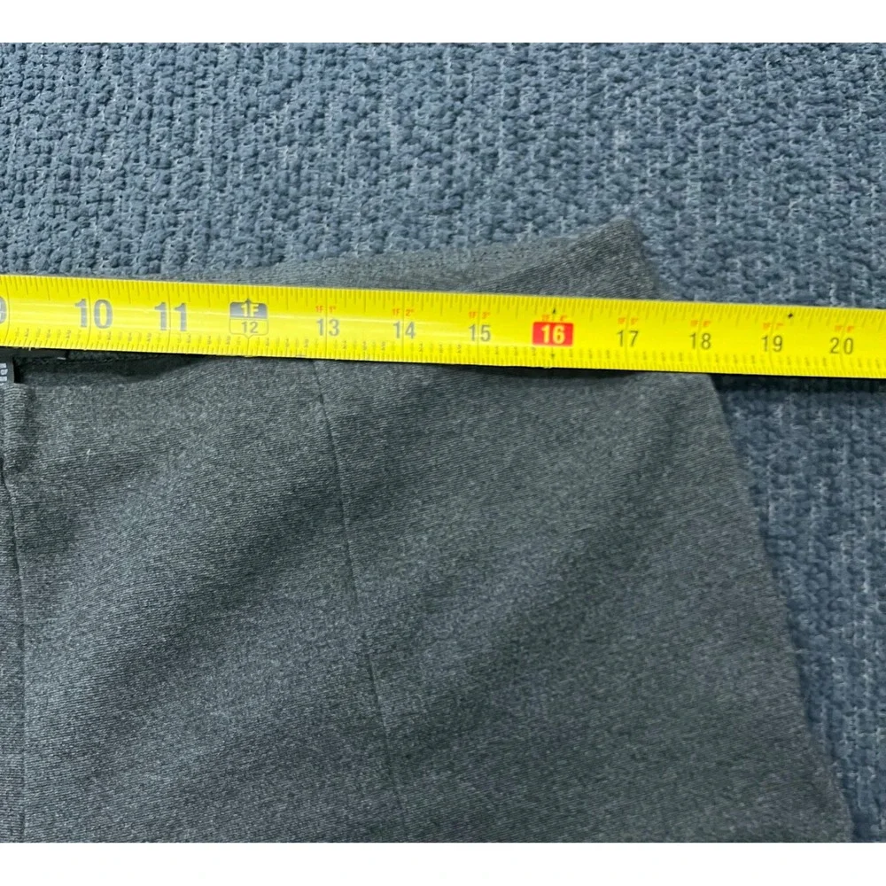 Eileen‎ Fisher Grey Ponte Knit Ankle Pants Italian Fabric Side Slit Size Large